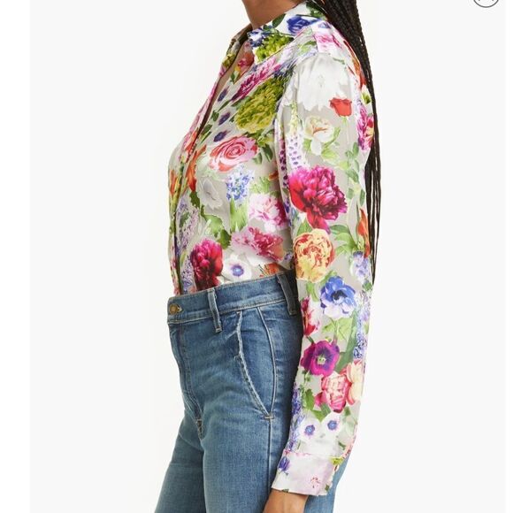 Eloise Floral Print Viscose & Silk Blouse
Alice + Olivia - Picture 3 of 9